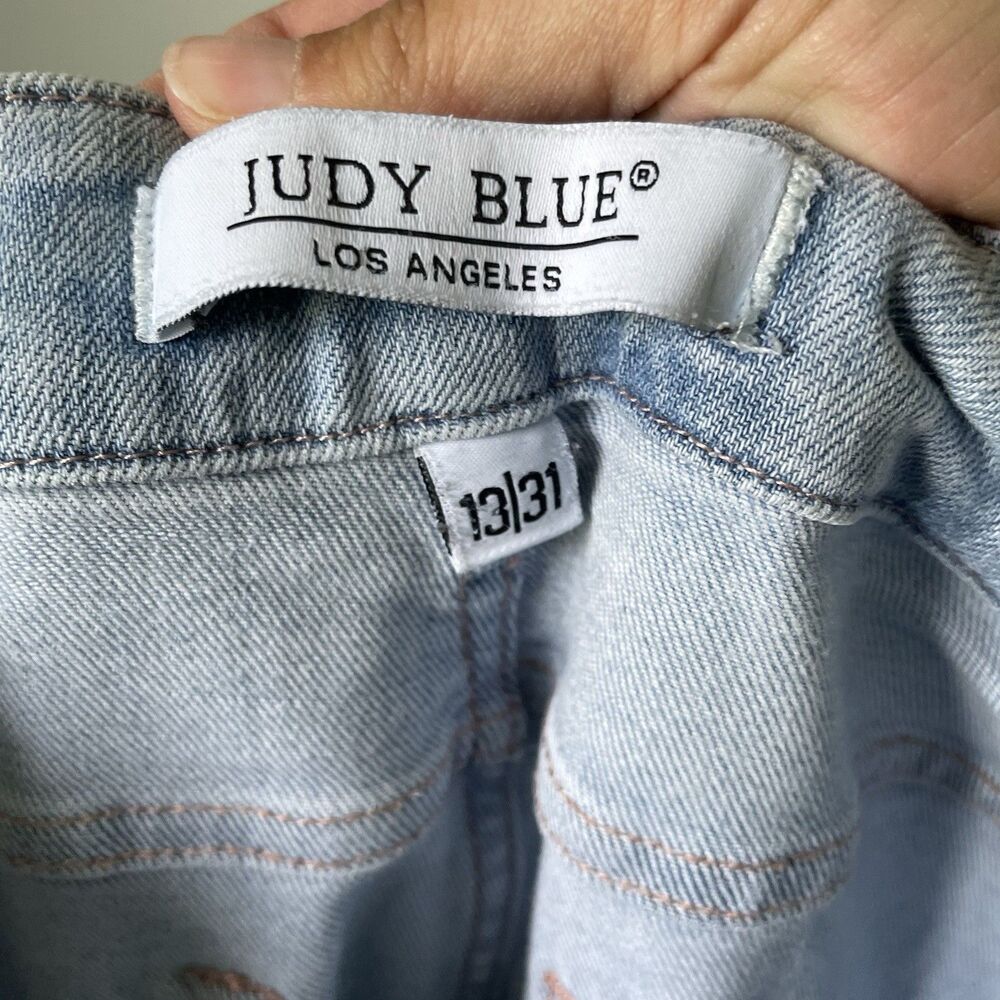 Judy Blue High-Rise Flare Boot Cut Denim Jeans Light Wash Blue Women's Size 13 - Picture 5 of 9